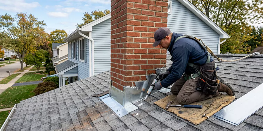 Roof and Chimney Flashing Leak Repair Compton