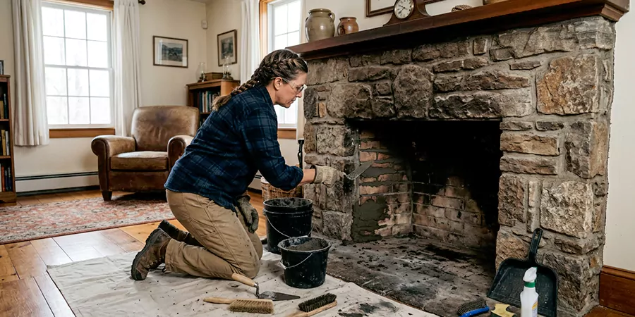 Refurbish Wood Burning Fireplace Compton