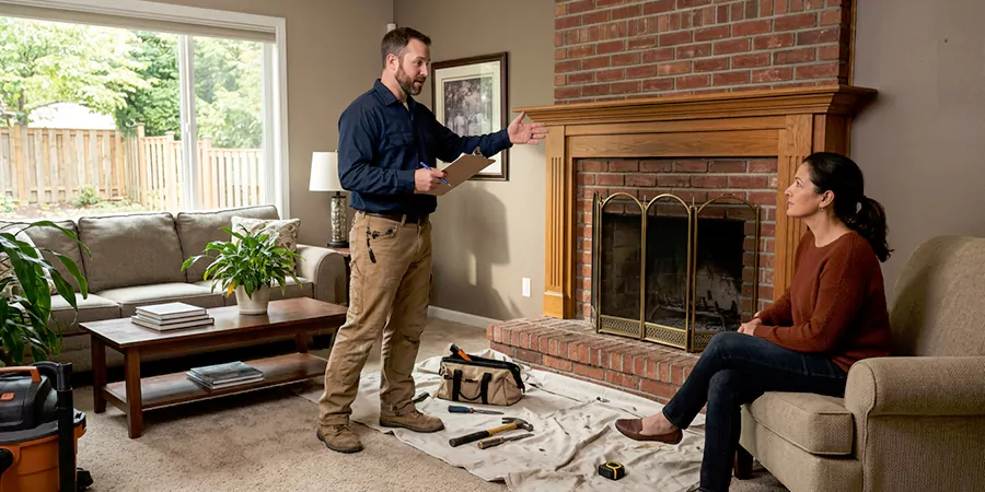 Fireplace and Chimney Removal Service Compton