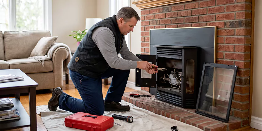 Natural Gas Fireplace Repair Compton
