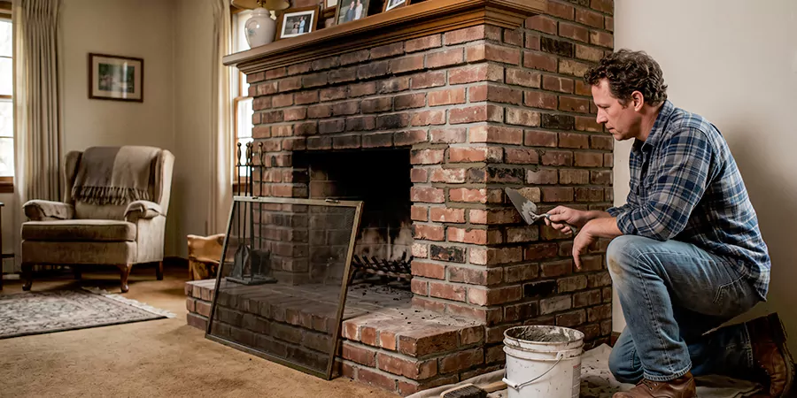 Old Fireplace Safety Repair Compton