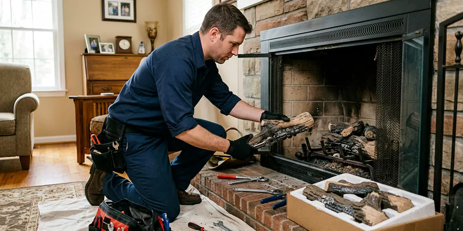 Ventless Gas Log Replacement Compton