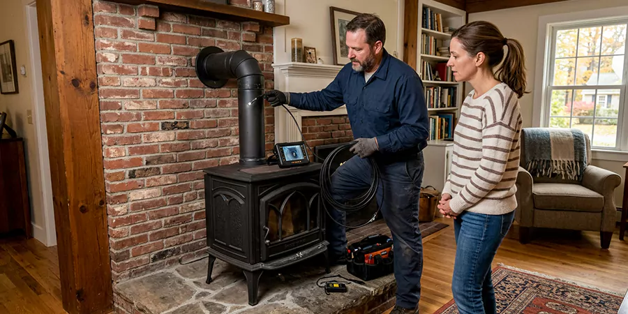 Wood Stove Chimney Inspection Compton